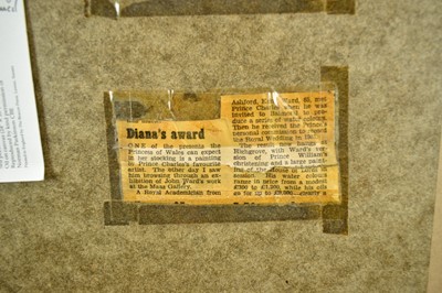 Lot 1528 - *John Stanton Ward (1917-2007) ink and watercolour - Seated Lady, a presentation inscription beneath the mount (a copy verso) to Humphrey Brooke, Secretary of the Royal Academy, also attached verso...