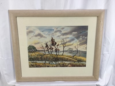 Lot 88 - Mary Alston, contemporary, watercolour - Wester Ross, signed and inscribed, 27cm x 38cm, in glazed frame