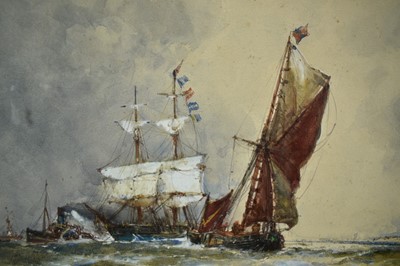 Lot 1527 - *Frank Henry Mason (1876-1965) watercolour - Shipping off the Coast