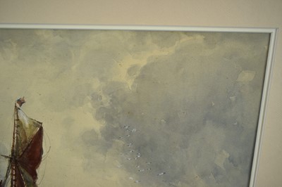 Lot 1527 - *Frank Henry Mason (1876-1965) watercolour - Shipping off the Coast