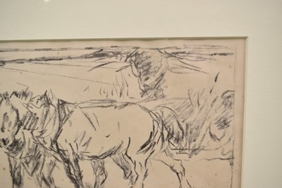Lot 1101 - Harry Becker (1865-1928) lithograph - Pair of Horses, 16cm x 24cm, in glazed frame
