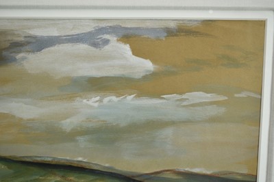 Lot 1420 - *Rowland Suddaby (1912-1972) watercolour - Downland Landscape, signed, 37cm x 64cm, in glazed frame 
Provenance: Adam Gallery, Bath