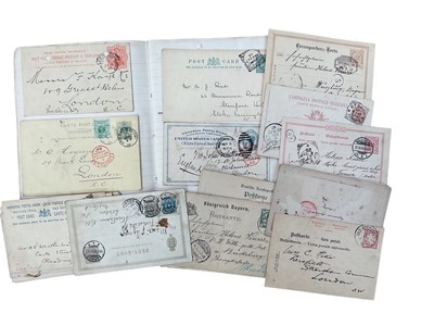 Lot 1422 - Selection of late Victorian handwritten postcards and postal stationery including Chinese