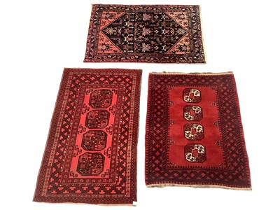 Lot 1721 - Bokhara type rug and two others