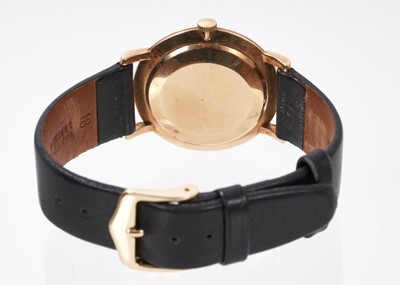 Lot 870 - 1960s Omega 9ct gold wristwatch with 17 jewel mechanical 510 calibre movement numbered 16438769, the circular cream dial with gold baton hour markers and subsidiary seconds, in a circular 9ct gold...