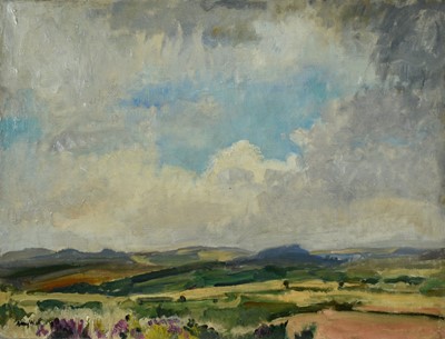 Lot 1442 - Amy Watt (1900-1956), oil on board, Sheepstor from Yelverton, signed, titled verso, 30 x 40cm