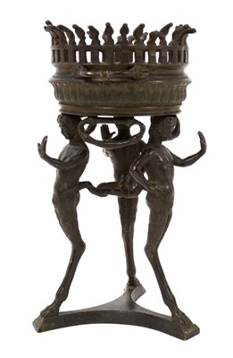 Lot 1126 - After the Antique: 19th century Grand Tour bronze brazier