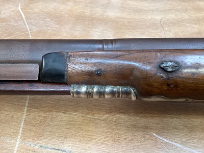 Lot 907 - Good quality Georgian 10 bore Flintlock sporting gun by Sikes (Melford?)