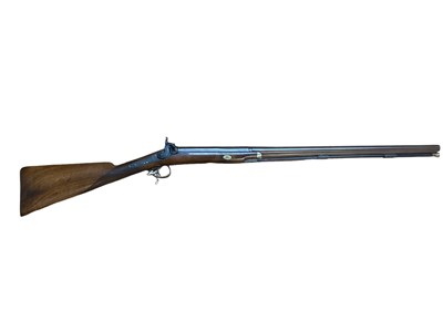 Lot 908 - Victorian percussion  12 bore sporting gun