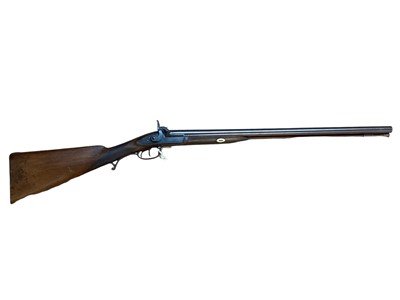 Lot 910 - Victorian double barrel percussion 12 bore sporting shotgun by E.Windsor