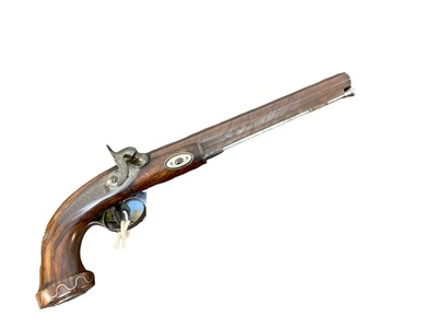 Lot 902 - Good quality 19th century Percussion target pistol