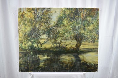 Lot 1461 - *Louise Millar Watt (contemporary) after John Millar Watt, oil on canvas, Breeze, signed, 66 x 82cm
