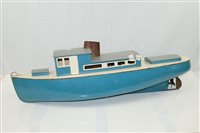 Lot 2821 - Scratch-built live steam model of a boat -...