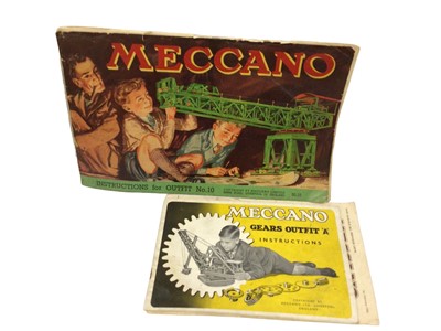 Lot 1757 - Boxed Meccano No.1 clockwork motor, further boxed Meccano motors and most of a No.5 set unboxed.