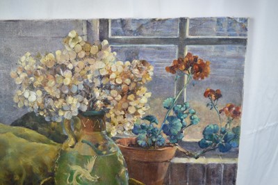 Lot 1463 - *Louise Millar Watt (contemporary) oil on canvas, still life in a Japanese vase, signed, 42 x 50cm
