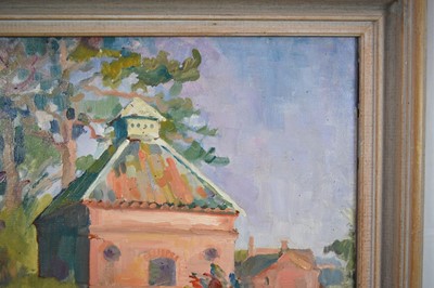 Lot 39 - *Mary Millar Watt (1924-2023) oil on canvas, Thornage Hall, signed, 35 x 48cm, framed