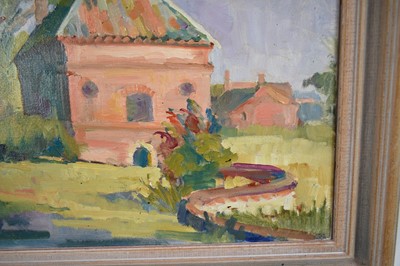 Lot 39 - *Mary Millar Watt (1924-2023) oil on canvas, Thornage Hall, signed, 35 x 48cm, framed