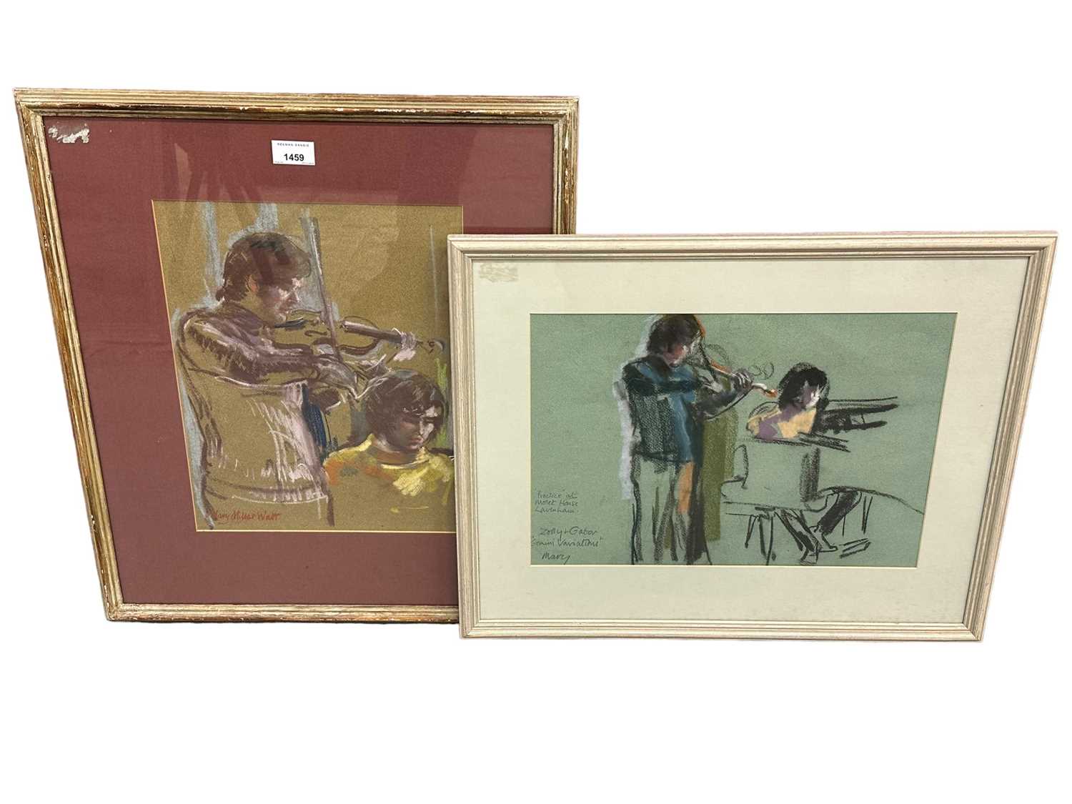 Lot 30 - *Mary Millar Watt (1924-2023) pastel, Duetto