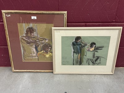 Lot 30 - *Mary Millar Watt (1924-2023) pastel, Duetto