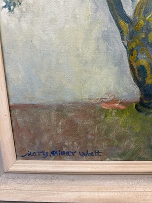 Lot 38 - *Mary Millar Watt (1924-2023), oil on canvas, still life of May flowers, signed, 61 x 51cm, framed