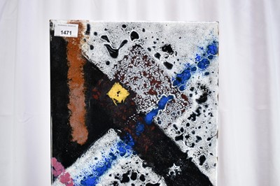Lot 1139 - Rita Moiret (1912-1994) enamel composition, abstract, comprised of three panels, 115 x 28cm