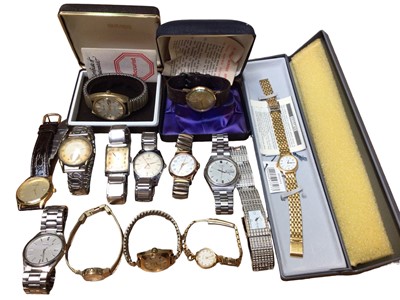 Lot 15 - Group of vintage wristwatches including Accurist, Seiko, Timex, Oris, Sekonda, Vixa Pinnacle etc