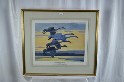 Lot 1259 - *Sir Peter Scott (1909-1989) signed limited edition print - Wild swan family