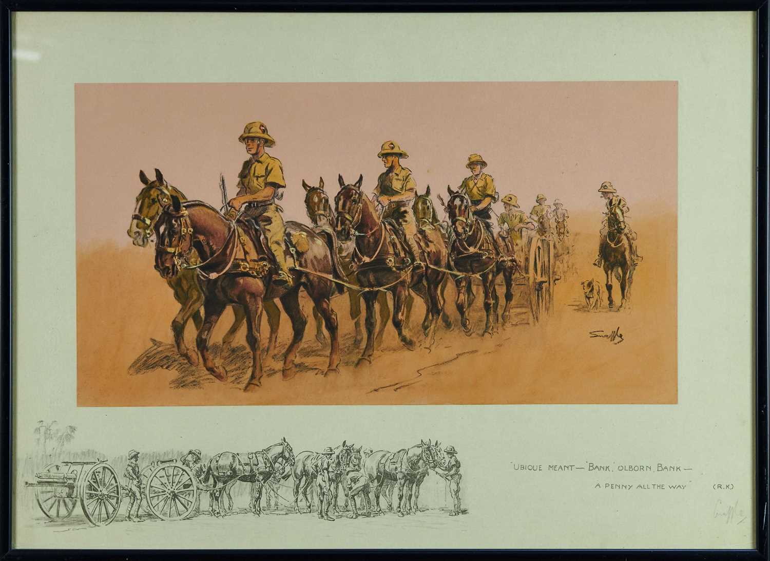 Lot 1507 - *Snaffles, Charles Johnson Payne (1884-1967) signed - "Ubique Meant - 'Bank'