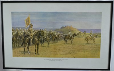 Lot 96 - Snaffles, Charles Johnson Payne (1884-1967) print - The Last Parade of the King's Dragoon Guards mounted on HorsesProvenance: Malcolm...