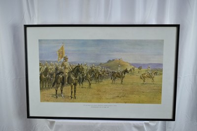 Lot 96 - Snaffles, Charles Johnson Payne (1884-1967) print - The Last Parade of the King's Dragoon Guards mounted on HorsesProvenance: Malcolm...