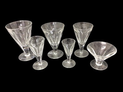 Lot 340 - A canteen of Webb facet cut drinking glasses, etched marks (39)