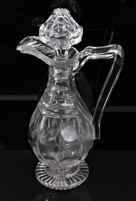 Lot 341 - A good quality 19th century cut glass claret jug, 33.5cm high