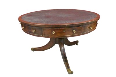 Lot 1272 - George IV mahogany drum library table