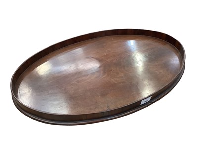 Lot 1139 - George III mahogany oval tray