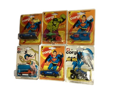 Lot 315 - Corgi Super Heroes c1978 DC Comics diecast vehicles, on card with blister packs (15)