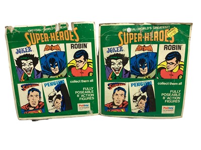 Lot 316 - Palitoy c1976 Super Heroes 8" action figures including DC Comics Penguin & Joker, Marvel Comics Lizard & The Incredible Hulk, all on card with blister packs (4)