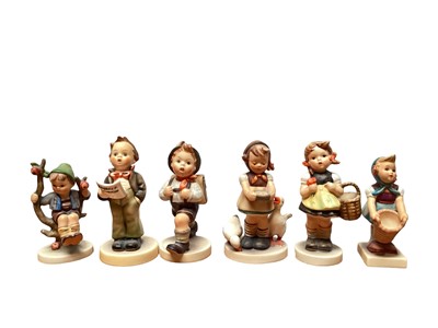 Lot 1165 - Collection of 18 Hummel figures including Puppet Princess, Hohner Student, A Sweet Offering and Lucky Fellow