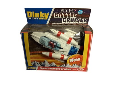 Lot 317 - Dinky diecast Space Battle Cruiser with firing Trygon missiles No367, Matchbox Adventure 2000 Shuttle Launcher No.K-2006 & Star Trek Enterprise, all boxed (3)