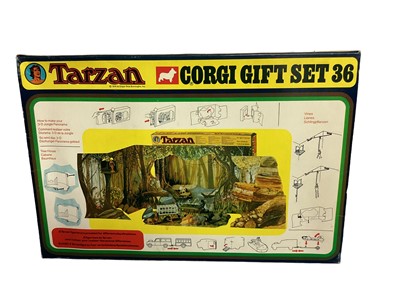 Lot 321 - Corgi c1976 Tarzan Gift Set 36, with 22 pieces, in window box (1)