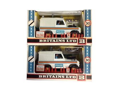 Lot 1976 - Britains diecast Police Land Rover Discovery No.9481 & Police Land Rover No.9610 (x2), all boxed (3)