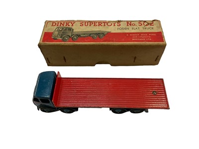 Lot 1846 - Dinky Supertoy Foden Flat Truck No 503 and a Supertoy Foden Flat Truck No 502, both boxed. (2)