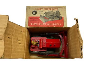 Lot 1847 - Dinky Blaw Knox Bulldozer No 561 boxed plus an unboxed Heavy Tractor.