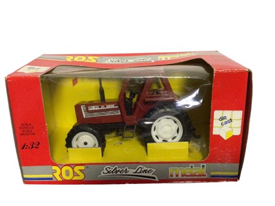 Lot 287 - ROS Silver Line 1:32 Scale diecast Farm Tractors (Italian Models) Trattore Fiat No.30301, Trattore Ferguson 1014 No.30401, Trattore Ferguson 3050 No.30403 & Trattore Fendt No.30201, all boxed (4)
