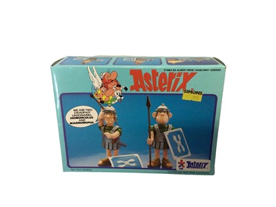 Lot 345 - CEJI Asterix c1980-84 Roman Camp Accessories box set No.006236 (boxes crumpled) (x3) & Legionares No.006216 (Most boxes good) (x4), all contents in sealed bags (7)