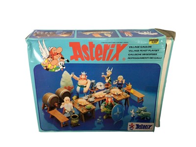 Lot 346 - CEJI Asterix c1980-84 Village Feast Playset No.006205 (box crumpled), Mrs Methusalix No.6207 & Falbala No.6211 (two models in box), both boxed (3)