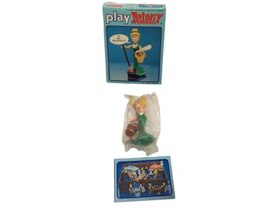 Lot 346 - CEJI Asterix c1980-84 Village Feast Playset No.006205 (box crumpled), Mrs Methusalix No.6207 & Falbala No.6211 (two models in box), both boxed (3)