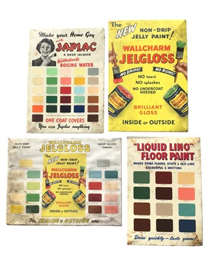 Lot 2647 - Four vintage paint signs including Jelgloss and Japlac