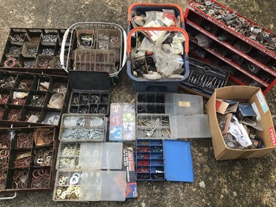 Lot 988 - Quantity of assorted garage spares to include washers, split pins, fuses etc