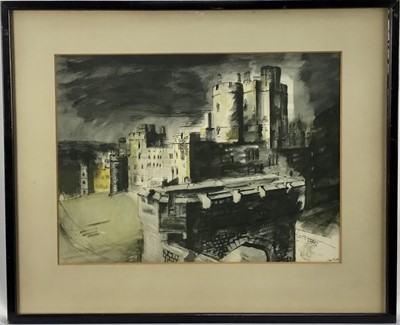 Lot 272 - A John Piper framed print of Windsor Castle, and a John Skeaping framed print of a grazing deer (2)