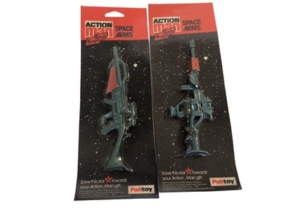 Lot 354 - Palitoy c1977 Action Man Space Ranger Space Arms, on vacuum pack card (4)